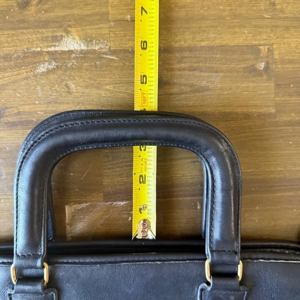 Coach Black Leather Satchel Briefcase